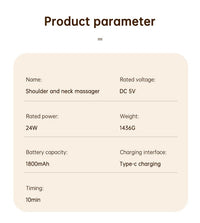 Thumbnail for Heating Vibration Neck Massager - luvinly
