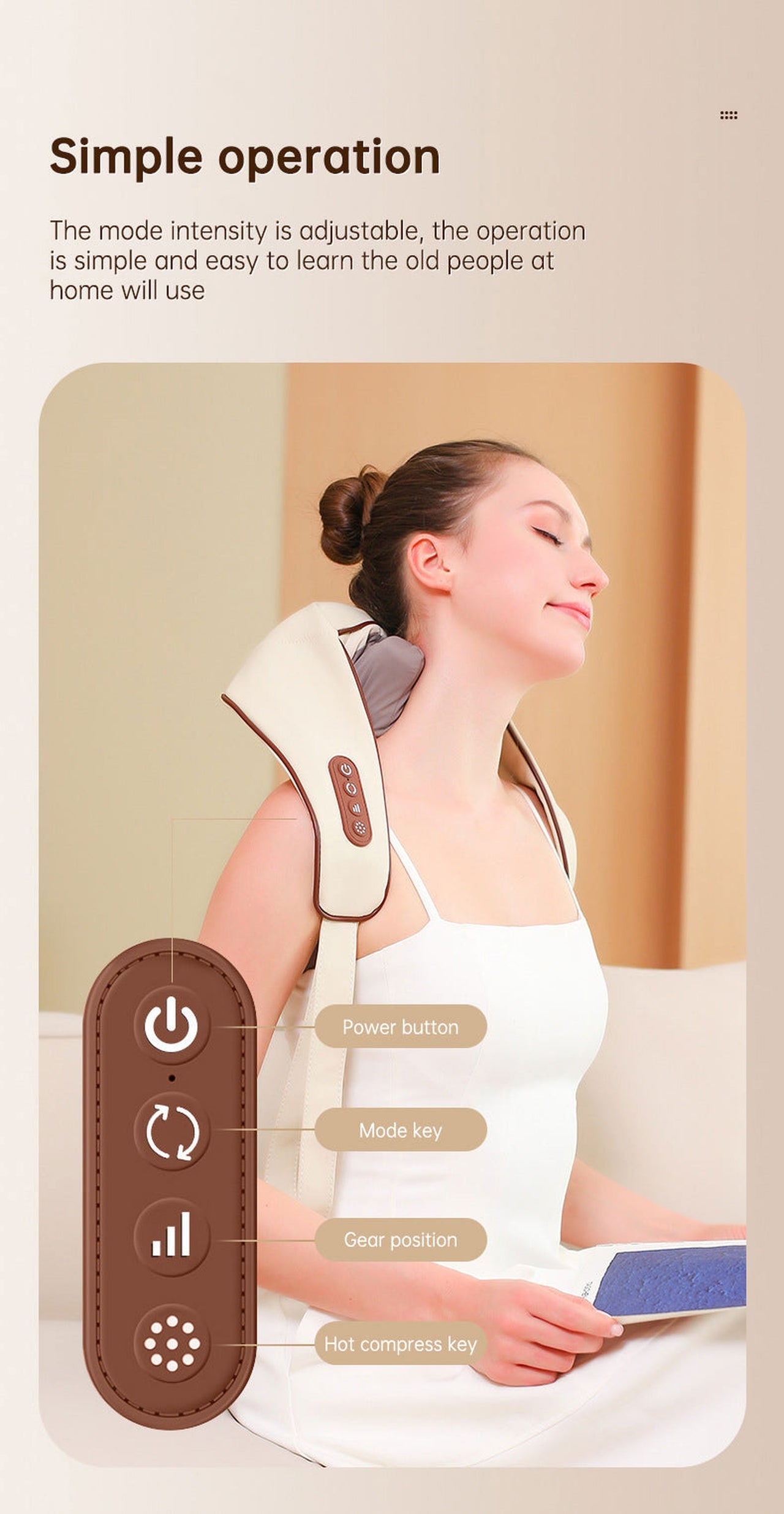 Heating Vibration Neck Massager - luvinly