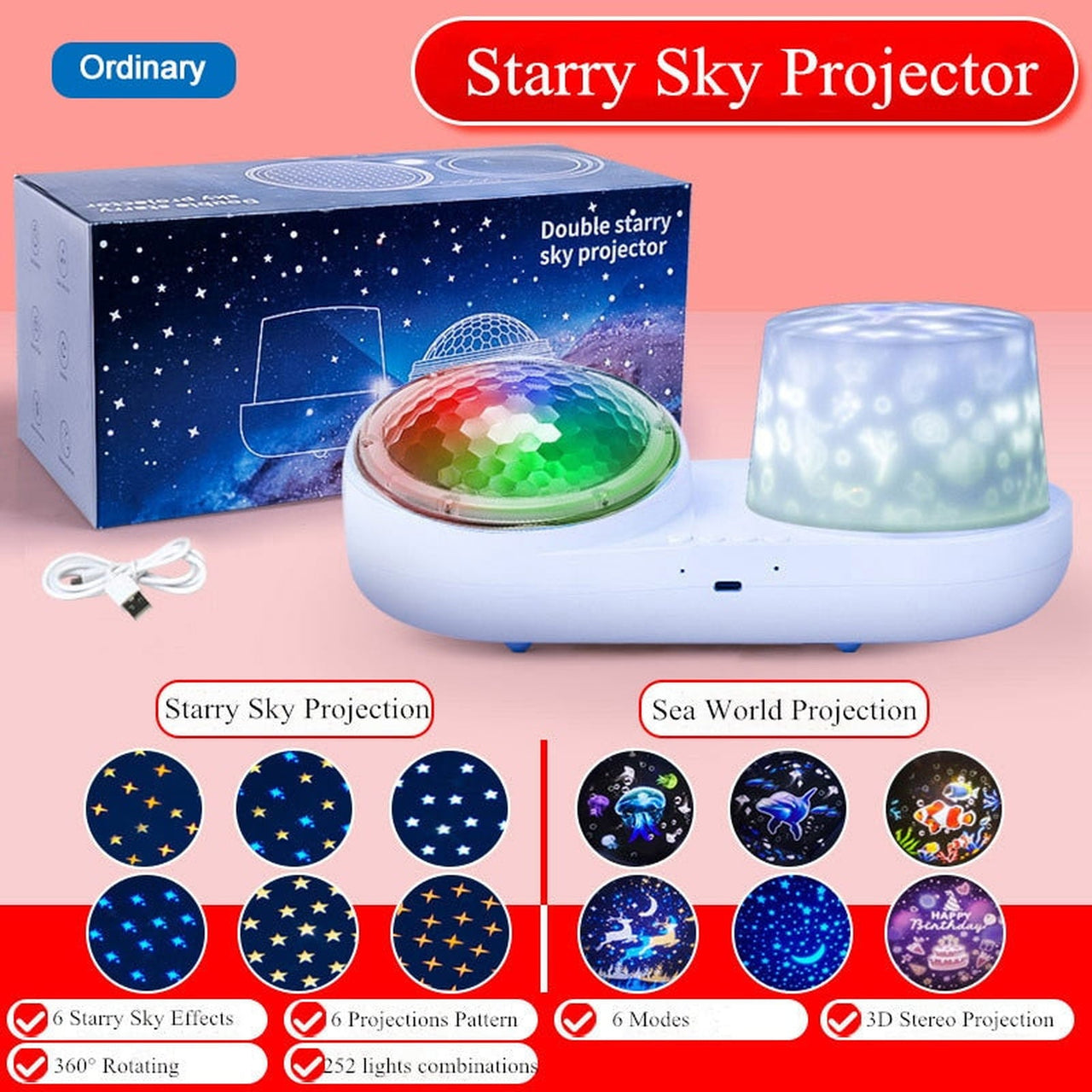 STARRY SKY NIGHT LIGHT PROJECTOR - luvinly