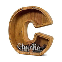 Thumbnail for WOODEN ALPHABET PIGGY BANK - luvinly