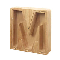 Thumbnail for WOODEN ALPHABET PIGGY BANK - luvinly