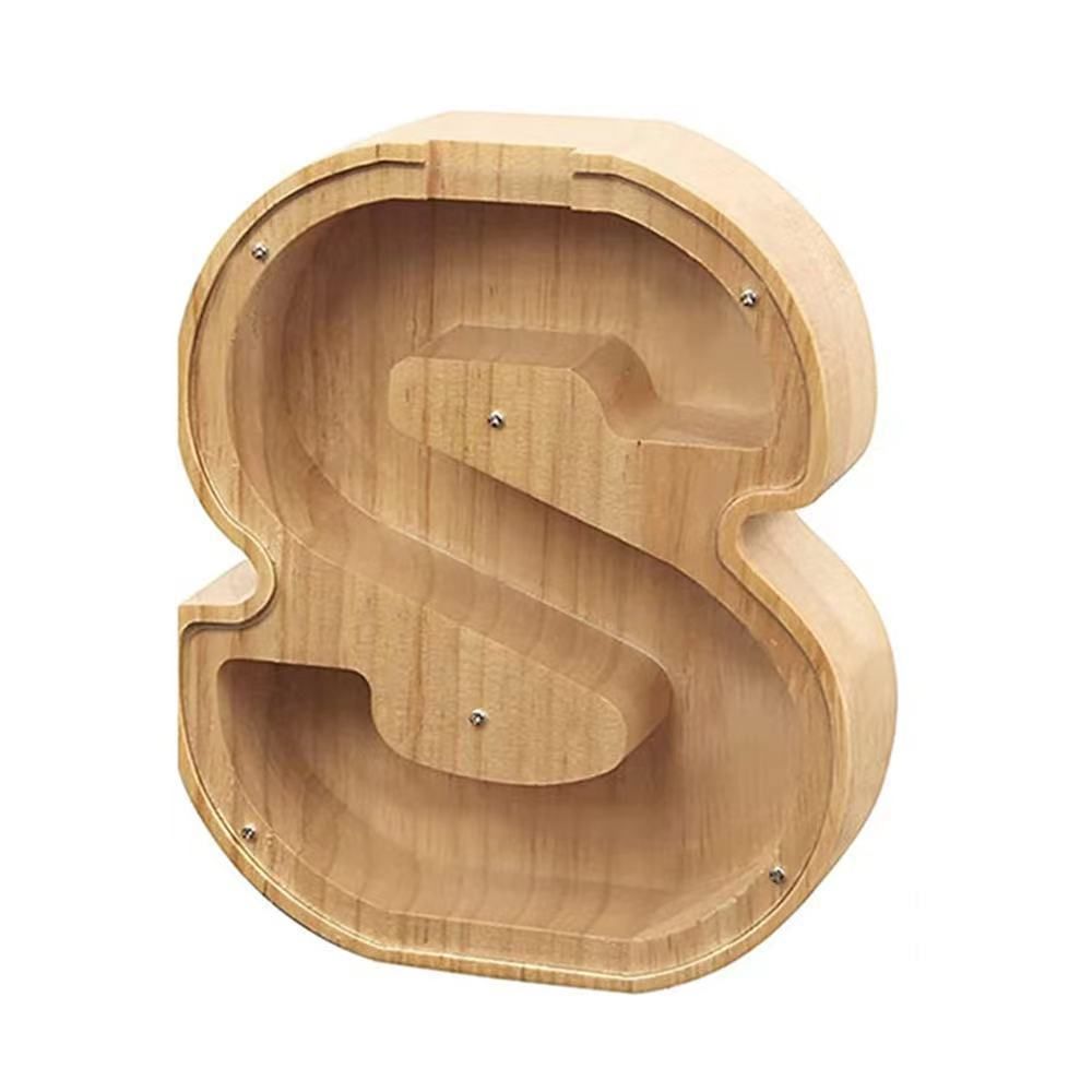 WOODEN ALPHABET PIGGY BANK - luvinly