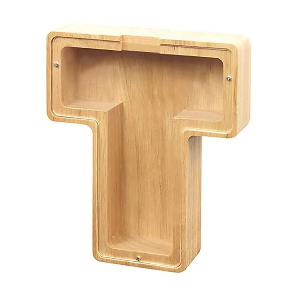 WOODEN ALPHABET PIGGY BANK - luvinly