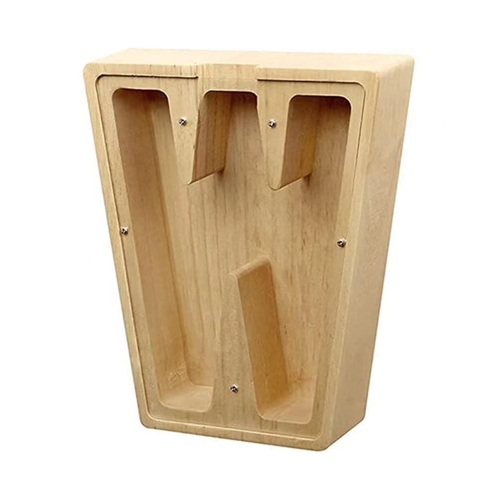 WOODEN ALPHABET PIGGY BANK - luvinly