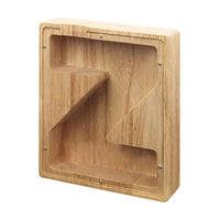 Thumbnail for WOODEN ALPHABET PIGGY BANK - luvinly