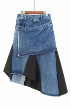 Asymmetry Denim Vintage Skirts