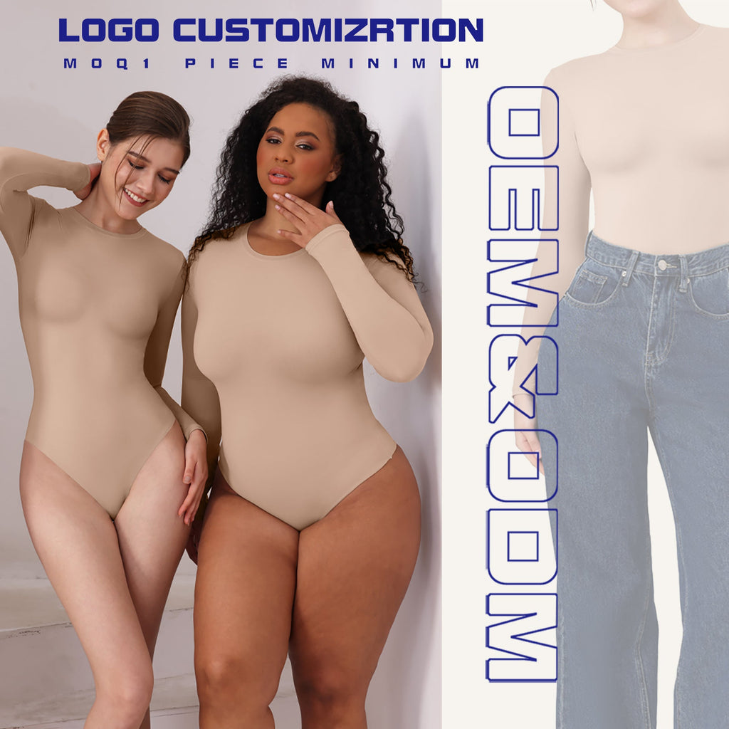 Long Sleeve Shaper Jumpsuit Double Layer