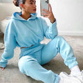 Soft Women Two Piece Set New Women's Sweats Set Comfortable Fashion High-quality Sport Drawstring Versatile Daily Casual