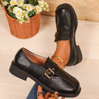 Low Heel Square Heel Loafers