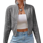 Zipper Knitted Cardigan Sweater