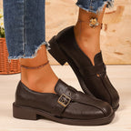 Low Heel Square Heel Loafers