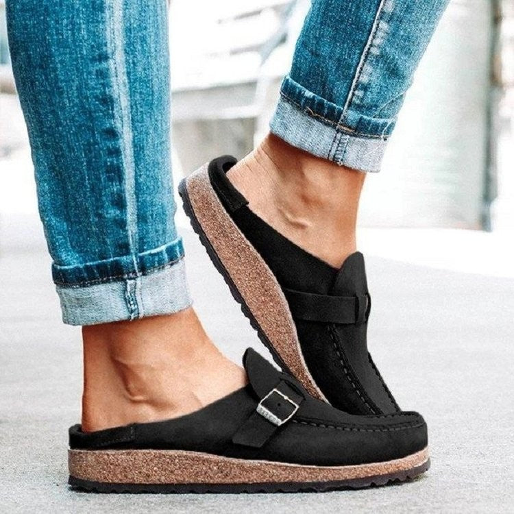 Half Heeled Slip On Shoes