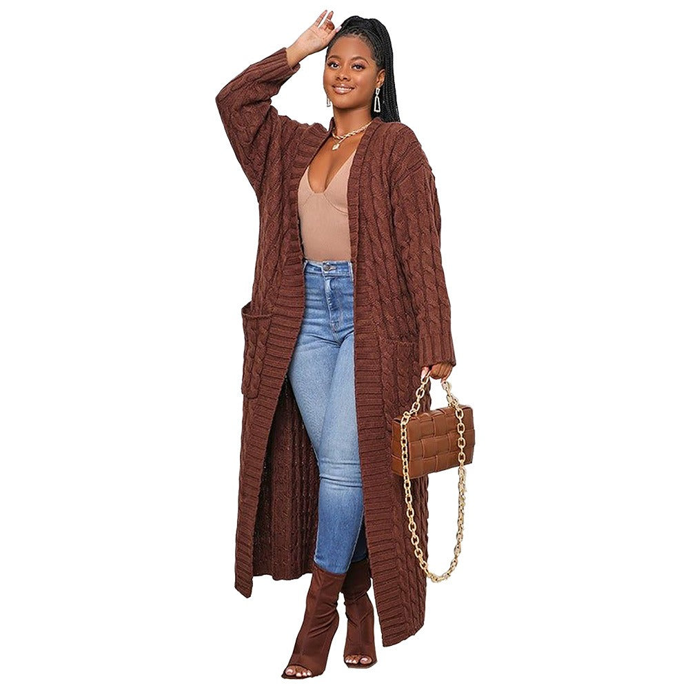 Casual Knit Long Cardigan Sweater