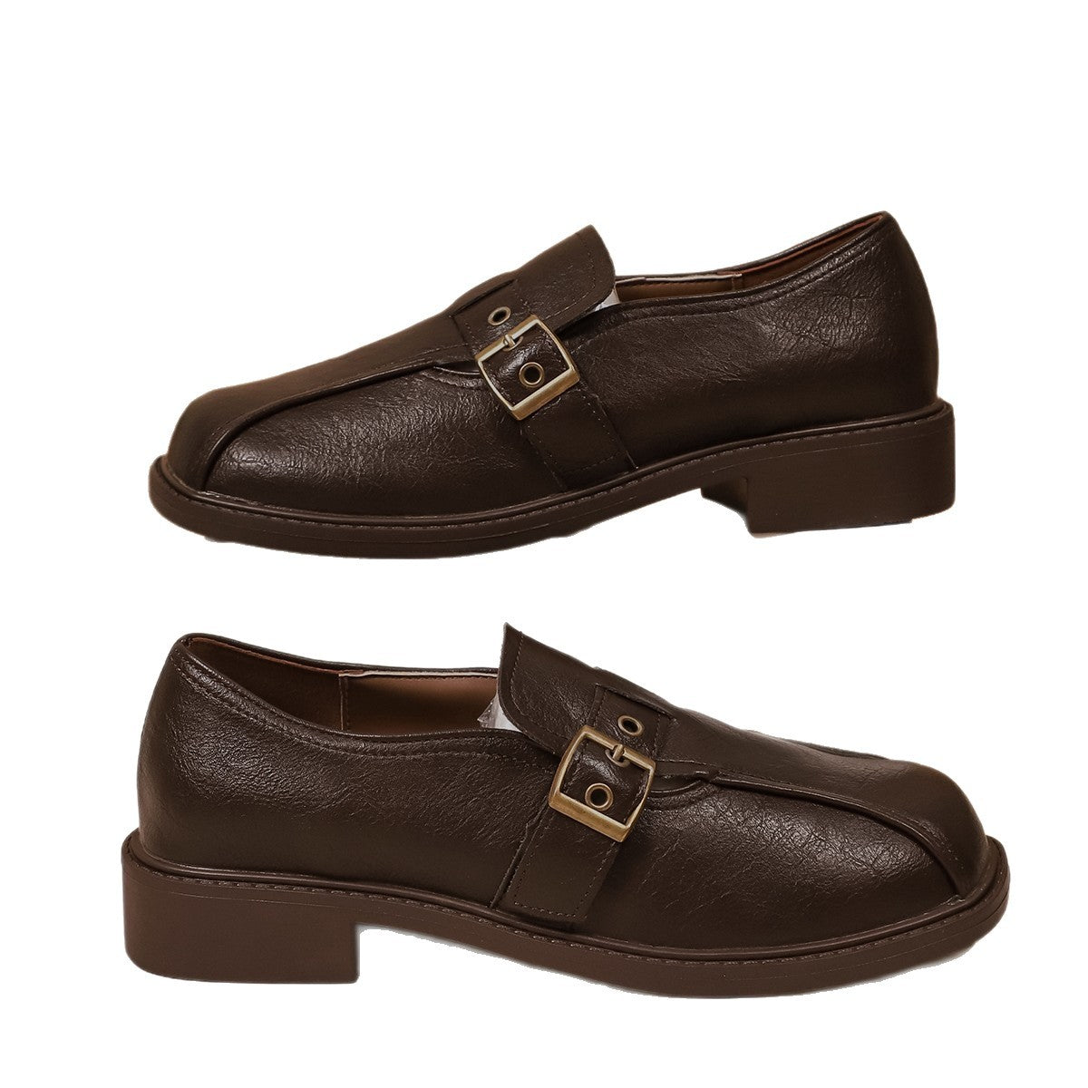 Low Heel Square Heel Loafers