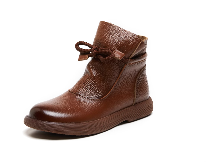 Leather Warm Wool Boots