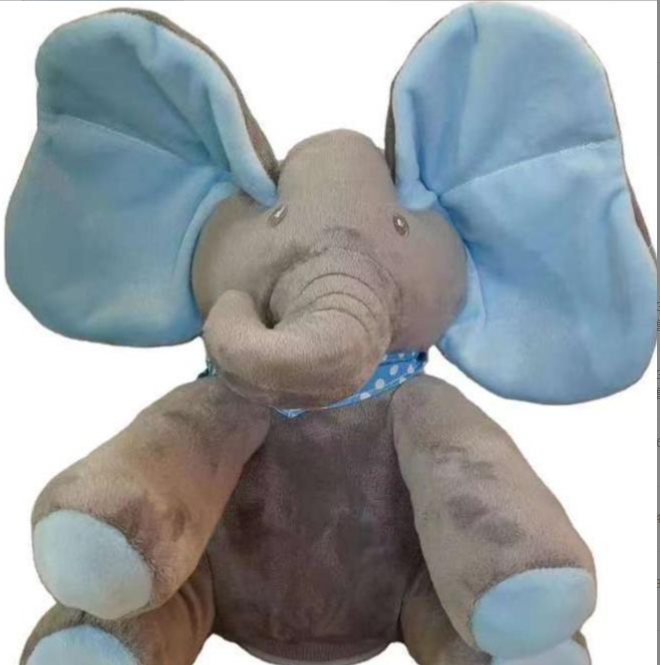 Plush Peek A Boo Elephant Educational Anti-Stress Toy