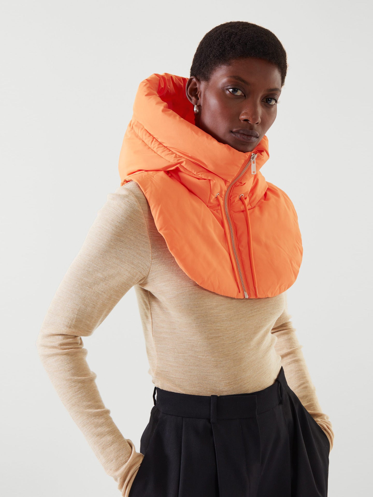 UrbanFlex Hooded Zip Vest Collar