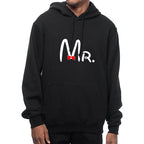 Couples Hoodie MR.MRS. Valentine's Day Casual Pullover Hooded Sweatshirt