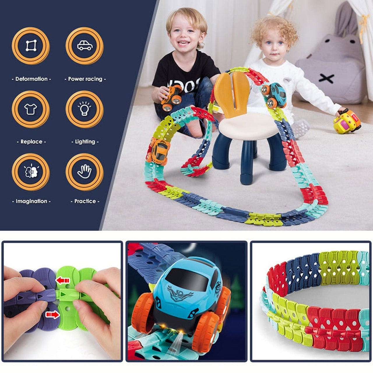 Assembled Race Car Track Toy - luvinly