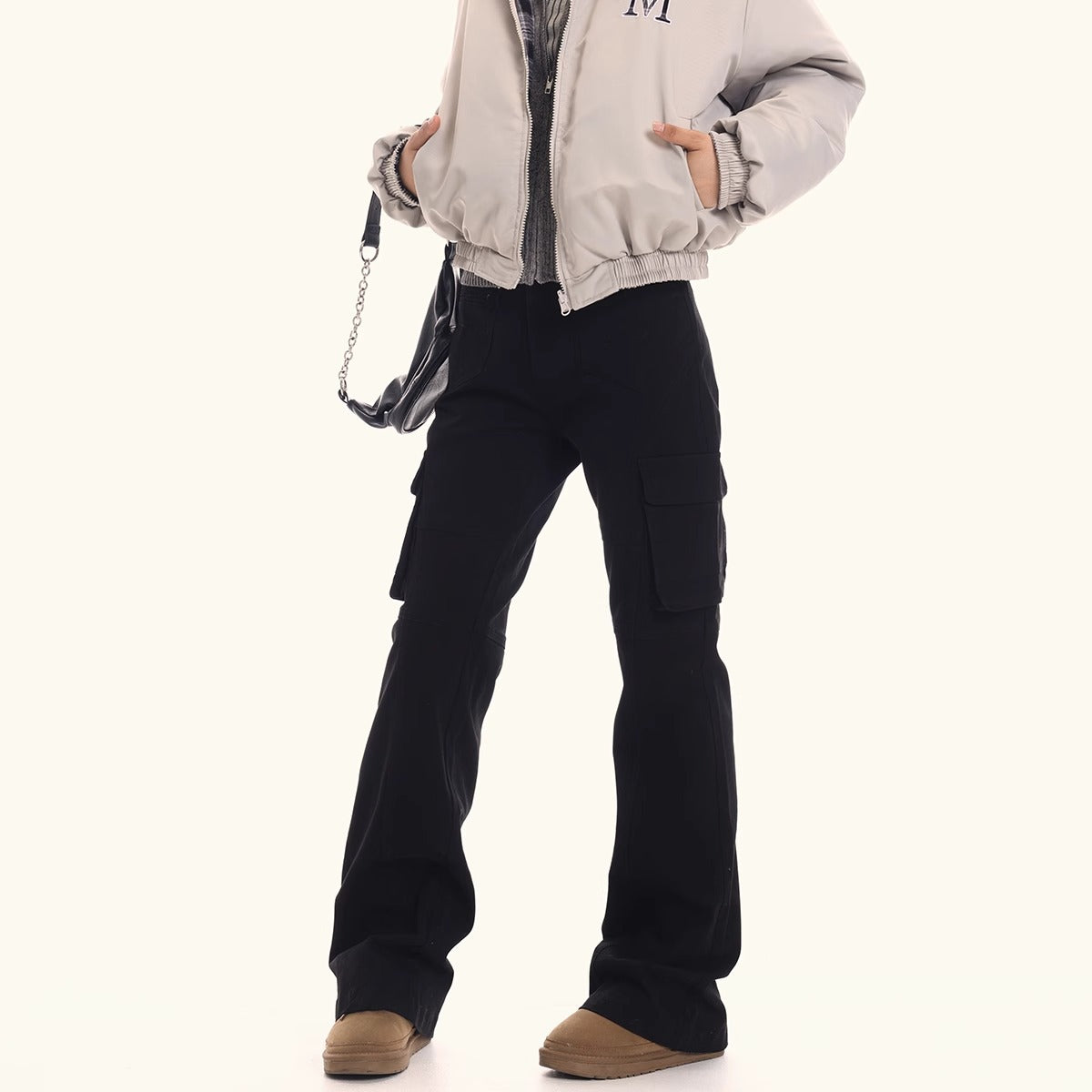 Straight Legged Tapered Cargo Pants