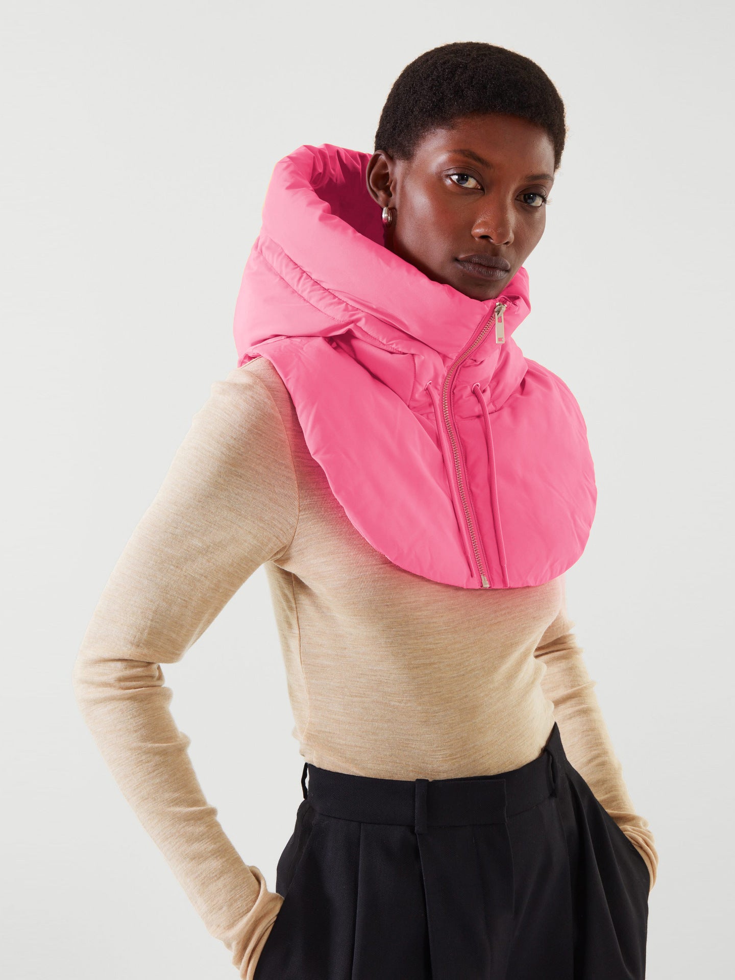UrbanFlex Hooded Zip Vest Collar