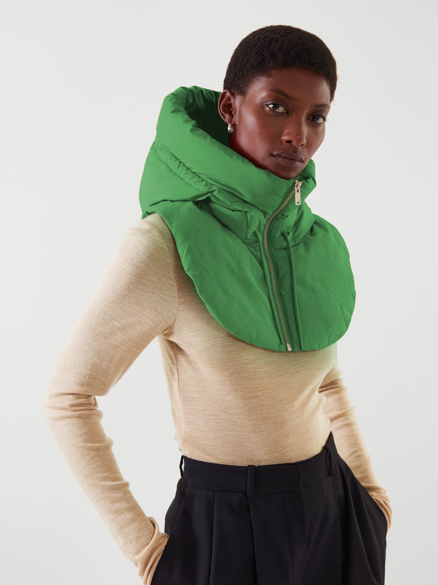 UrbanFlex Hooded Zip Vest Collar