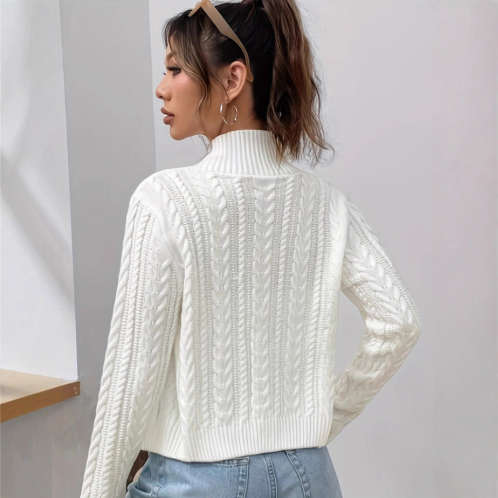 Zipper Knitted Cardigan Sweater