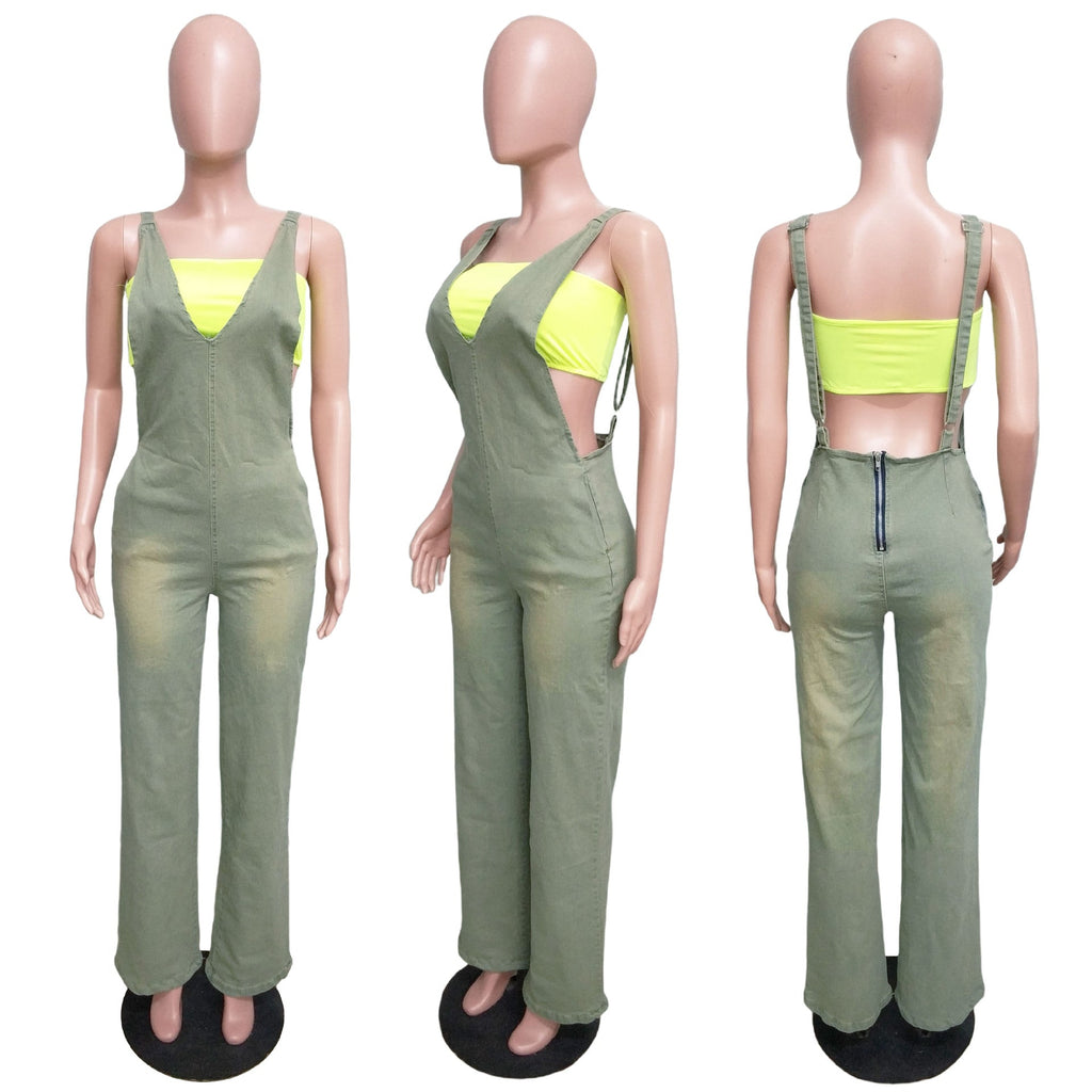 Tight Waist Slin Fit Jumpsuit