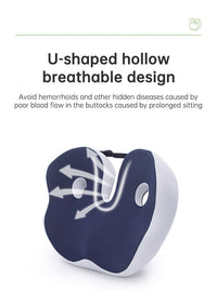 Thumbnail for ComfortFlex™️- OrthoSoothe Memory Foam Seat Cushion - luvinly