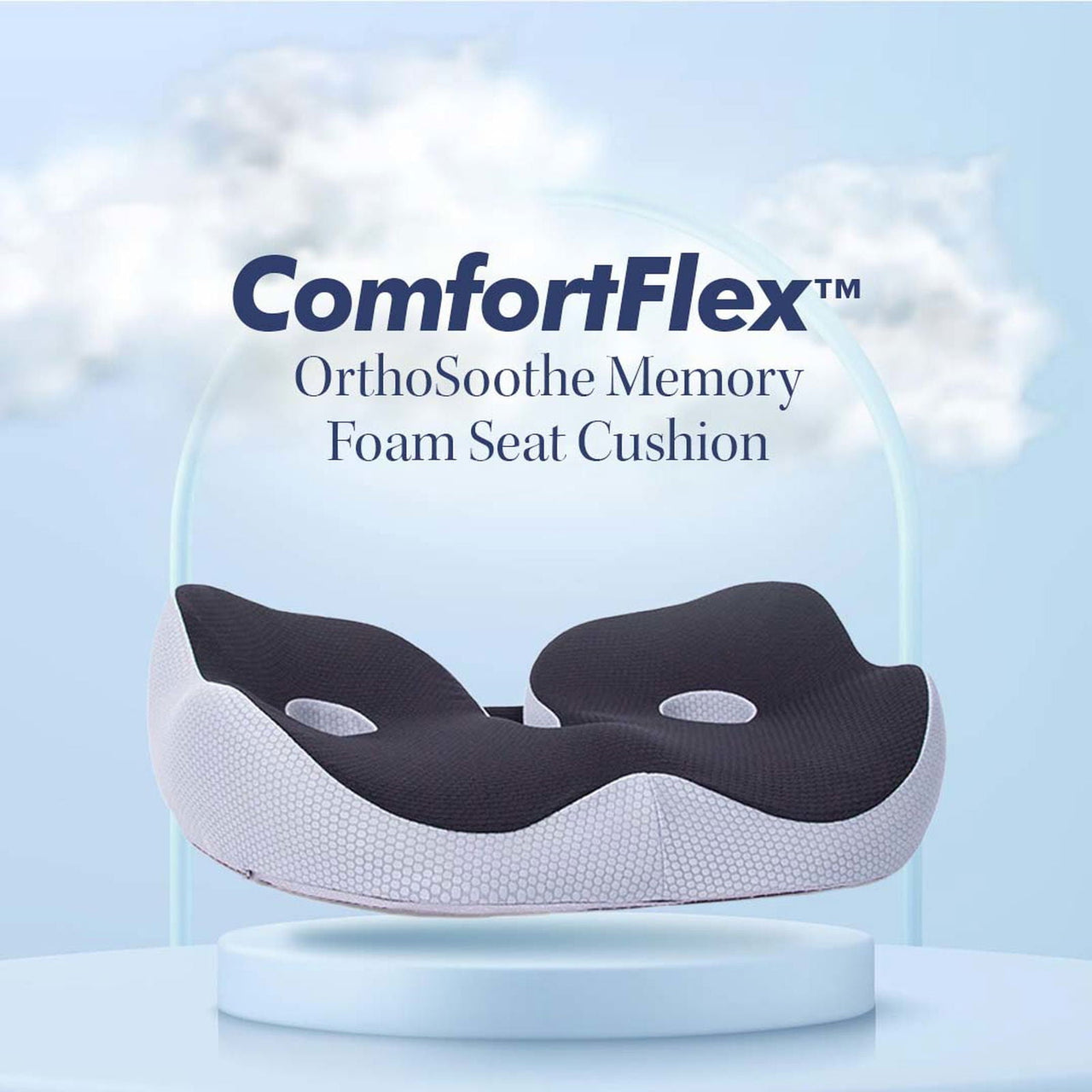 ComfortFlex™️- OrthoSoothe Memory Foam Seat Cushion - luvinly