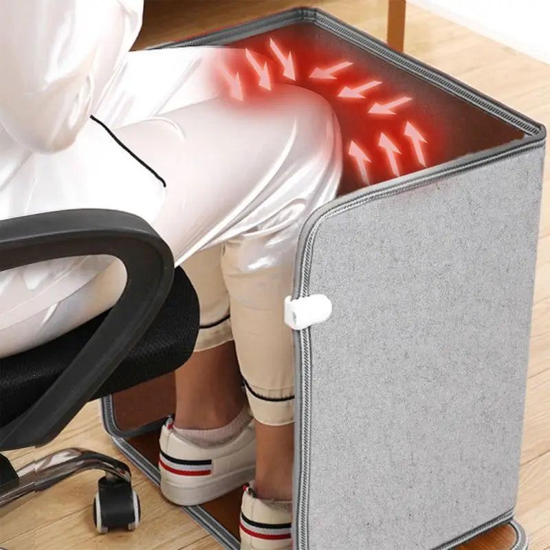 CozyFeet: Foldable 3D Under Desk Foot Warmer with Timer and Auto Shut Off - luvinly