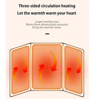 Thumbnail for CozyFeet: Foldable 3D Under Desk Foot Warmer with Timer and Auto Shut Off - luvinly