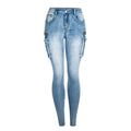 Women`s Ultra Stretchy Denim Cargo Jeans