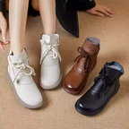 Leather Warm Wool Boots