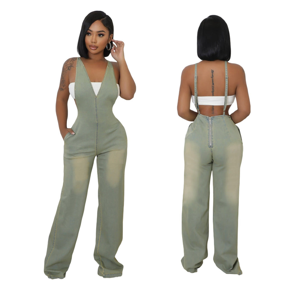 Tight Waist Slin Fit Jumpsuit