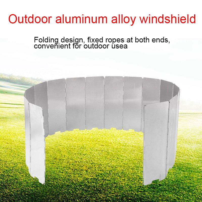 FOLDABLE OUTDOOR GAS STOVE WIND SHIELD - luvinly