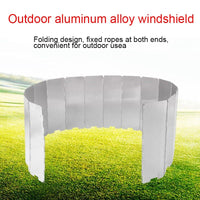 Thumbnail for FOLDABLE OUTDOOR GAS STOVE WIND SHIELD - luvinly