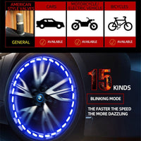 Thumbnail for FlashWheel - Rgb Glowing Motion Activated Solar Tire Valve - luvinly
