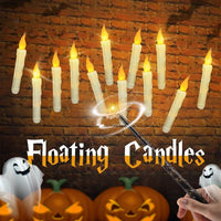 Thumbnail for Floating LED Candles With Wand Remote Control - luvinly