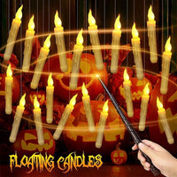 Thumbnail for Floating LED Candles With Wand Remote Control - luvinly