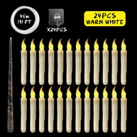 Thumbnail for Floating LED Candles With Wand Remote Control - luvinly