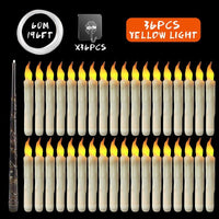 Thumbnail for Floating LED Candles With Wand Remote Control - luvinly