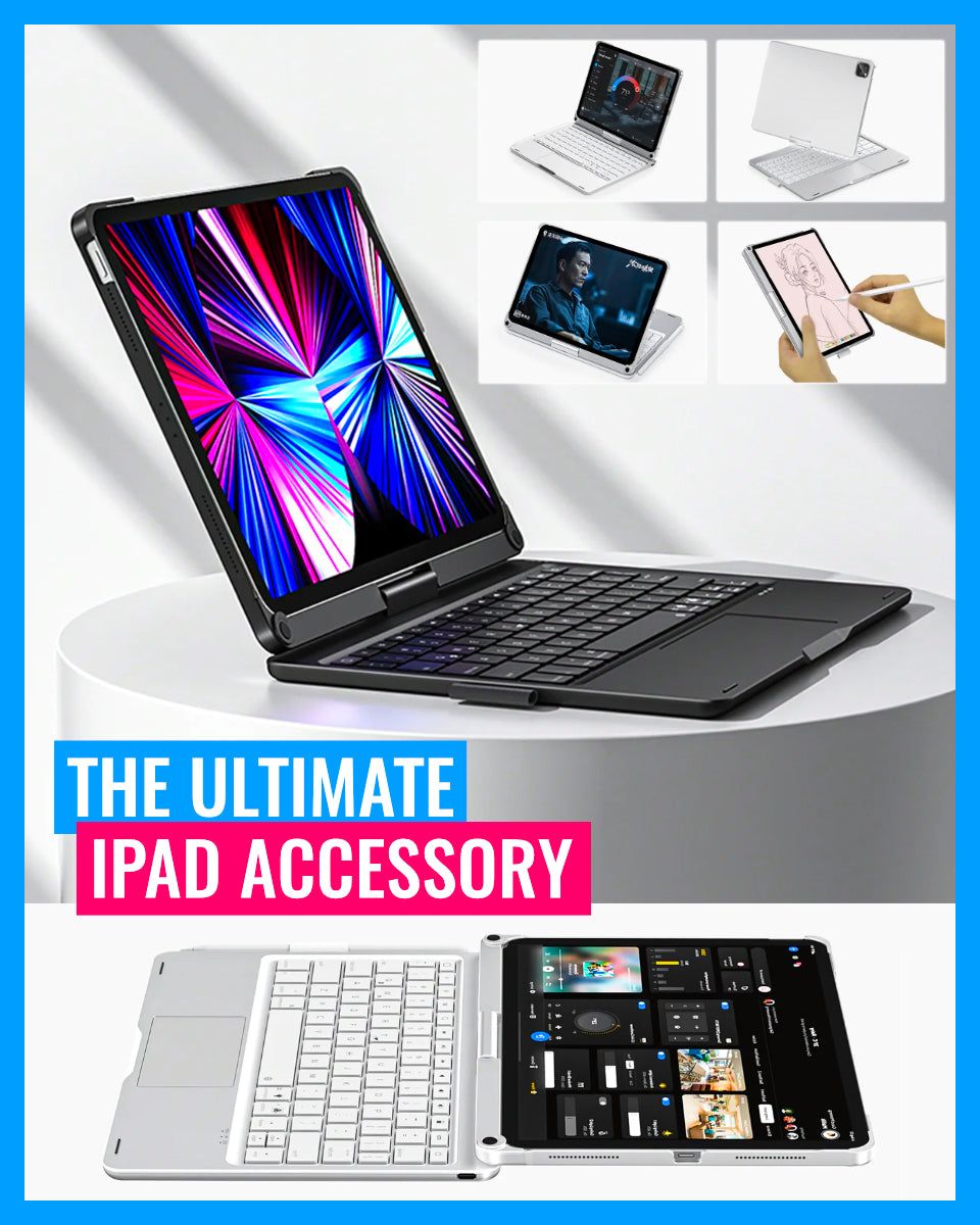 FlowCase - Wireless Bluetooth Keyboard Case For IPad - luvinly