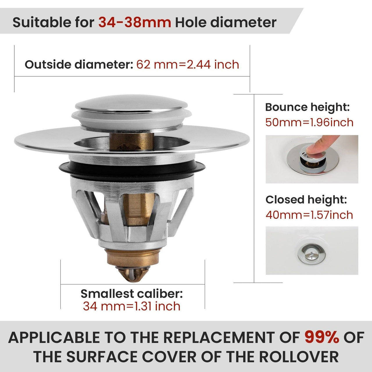 💧💎 "FlowGuard™ Bounce Core Pop-up Drain Filter" 💎💧 - luvinly