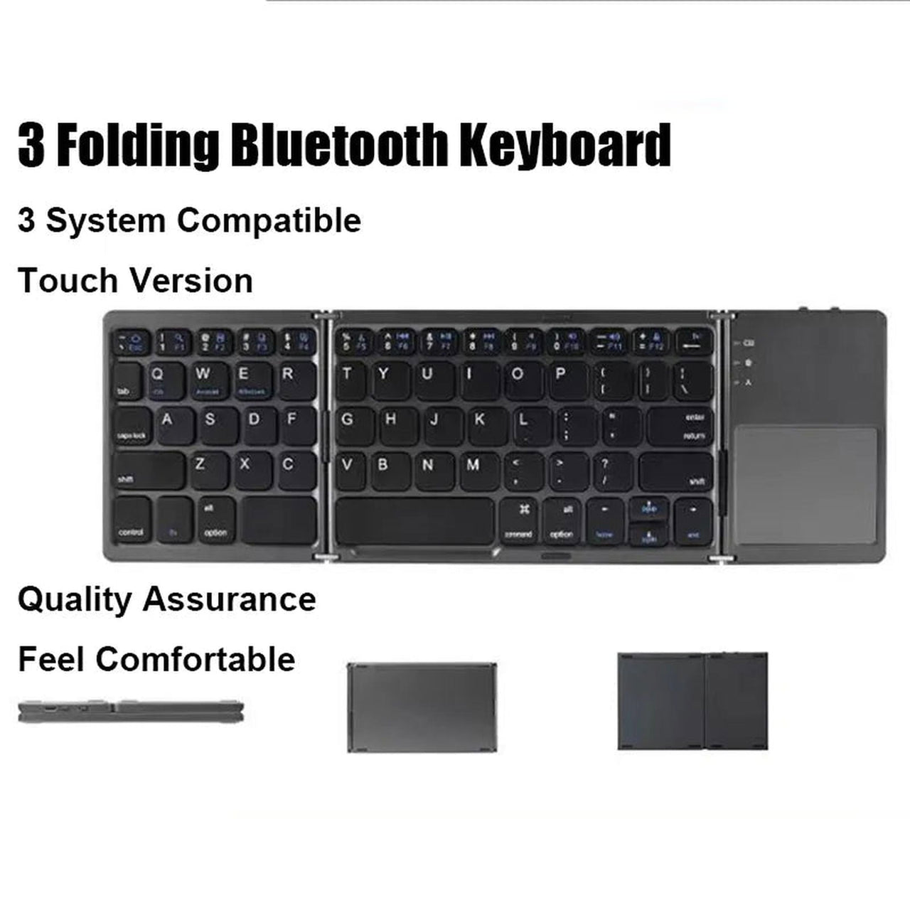 Folding Wireless Bluetooth Keyboard - luvinly