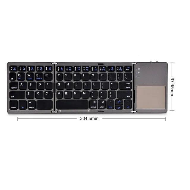 Folding Wireless Bluetooth Keyboard - luvinly