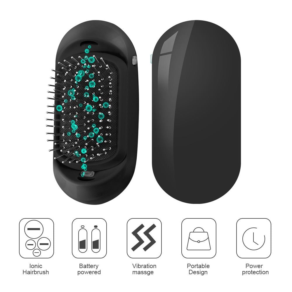 FrizzStop - Portable Electric Ionic Hairbrush - luvinly