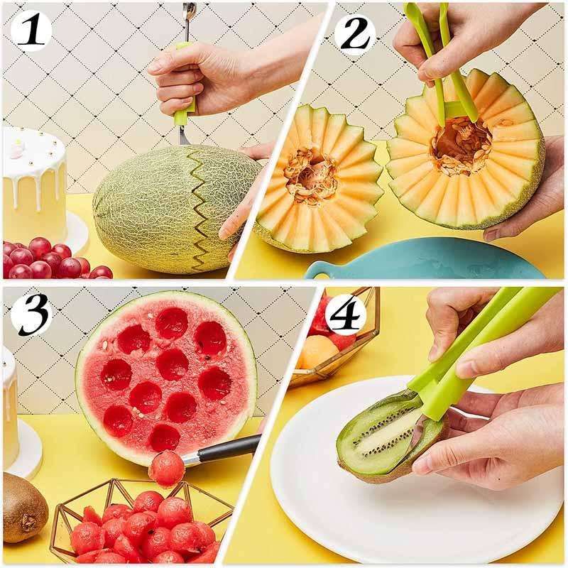 FruitWand™️ -4 In 1 Fruit & Cake Slicer - luvinly