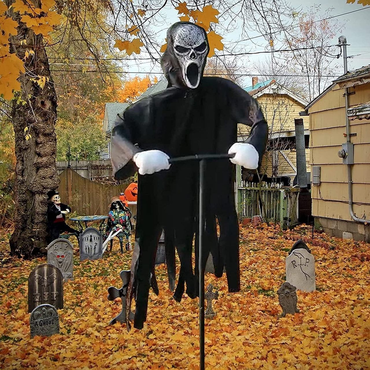 Garden Ghostface Scream Scarecrow - luvinly