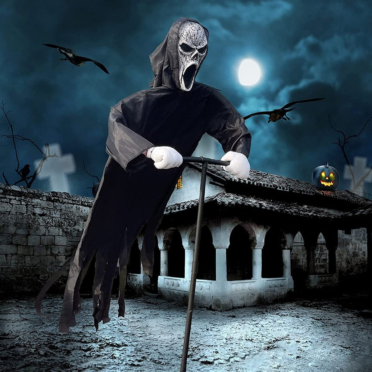 Garden Ghostface Scream Scarecrow - luvinly